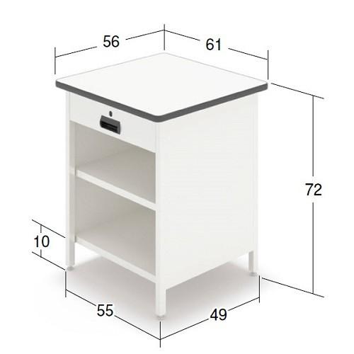 CHレジ台(W61×D56×H72)　中日販売　業務用　カウンター