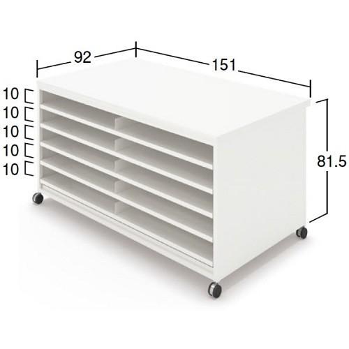 包装紙台(W151×D92×H81.5)5段　中日販売　レジ　チェッカー台　包装台