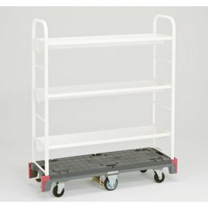 ベニヤカート（W130×D43）ブレーキ付 中日販売 業務用 台車 バック