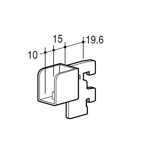 Sバーソケットブラケット24φ　クローム　ロイヤル　アパレル衣料　業務用　収納　金物