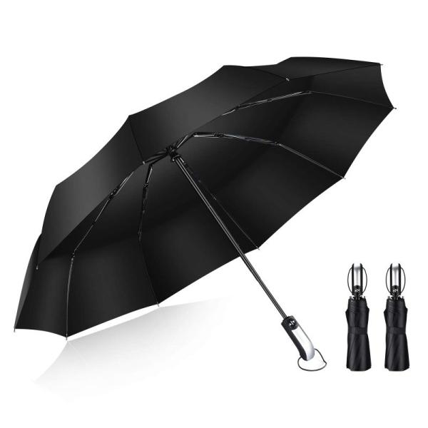2本セット 折りたたみ傘 自動開閉 折り畳み傘 晴雨兼用 ブラック おりたたみ 紫外線遮蔽 梅雨対策...
