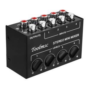ステレオミニミキサー、Toolmsc RCA 4チャンネルパ�