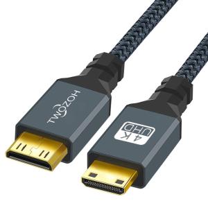 Twozoh Mini HDMI to Mini HDMI ケーブル 0.3M (HDMIタイプC-HDMIタイプC) 4K 60Hz、HD｜110110-3