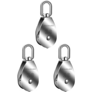 リッセイ 滑車 プーリー スイベル式 ステンレス ロープ