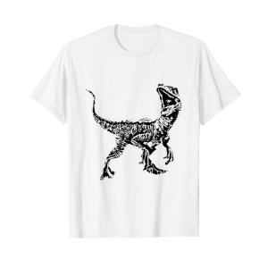 ヴェロキラプトル 恐竜 ディノサワ Tシャツ｜110110-3