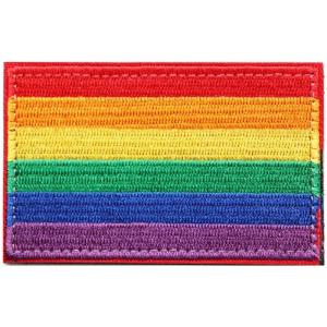 ワッペン LGBT レインボーフラッグ マジックテープ（ベルクロ・面ファスナー）着脱式 ミリタリー サバゲー 刺繍パッチ｜110110-3