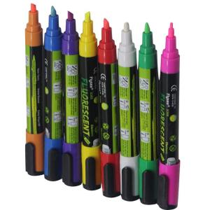 8色 液体チョークペン 蛍光ボードマーカー LED看板 黒板用 太字 細字 ステッカ 簡単に拭き取れます。｜110110-3