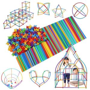 公式 Lon-Bi（ロンビー） チューブ式ブロック 7色 560ピース おもちゃ 知育玩具 ブロック