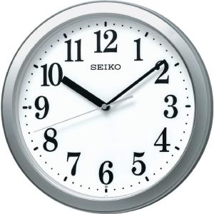 セイコークロック(Seiko Clock) 掛け時計 銀色メタリック 直径28.0x4.6cm 電波 アナログ コンパクトサイズ KX256｜110110-3