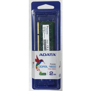 ADATA ノートPC用メモリ PC3L-12800 DDR3L-1600 SO-DIMM 2GB (256x8) 省電力モデル ADDS1｜110110-3