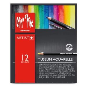 カランダッシュ 色鉛筆 水溶性 ミュージアムアクアレル 12色セット 3510-312 紙箱 正規輸入品｜110110-3