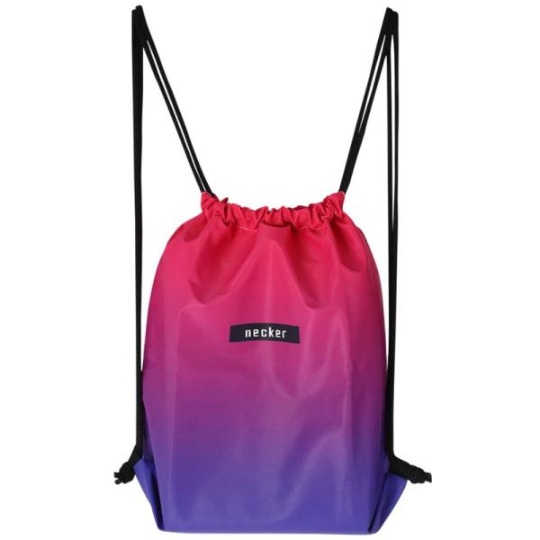 necker ジムサック スポーツバッグ リュックサック 巾着 バッグ シューズ ケース (紫)