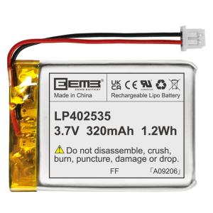 1 X EEMBリチウムポリマー電池3.7 V 320 mAh 402535 Lipo充電可能電池パックMolexコネクタ付き-購入前に機器