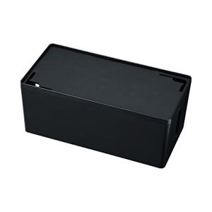 サンワサプライ ケーブル&タップ収納ボックス Mサイズ ブラック CB-BOXP2BKN2の商品画像