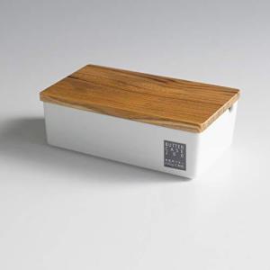 LOLO | バターケース | 200g | 木蓋 | ホワイト | 陶器 | 日本製 |の商品画像