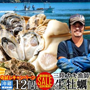 カキ SALE 牡蠣 生牡蠣 殻付き 中 12個 生食用 生ガキ 宮城県産 三陸漁師 格安カキ 産地直送 お取り寄せ バーベキュー［ 父の日 ギフト 2024］｜三陸カキ漁師 海遊