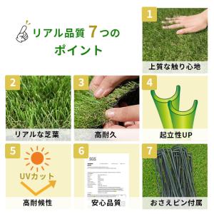 人工芝 幅2m ロール 2m×5m 芝丈35m...の詳細画像2