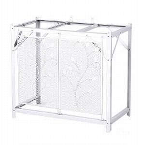 エアコン室外機カバー 高さ80cm AC-78MM ホワイト ※収納庫は付属されておりません。 ※メ...