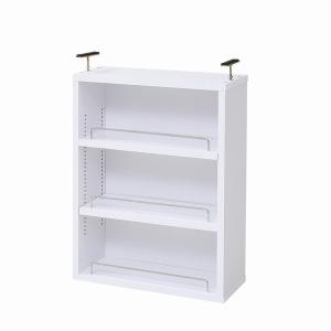 [オプション] 書棚 本棚 『MEMORIA』 薄型オープン 上置き幅41.5 ホワイト (FRM-0103-WH)｜1128