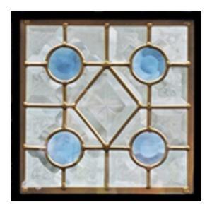 ステンドグラス (SH-D26) 一部鏡面ガラス 200×200×18mm デザイン 桜