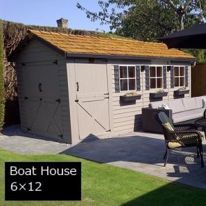木製小屋 ボートハウス （6×12type） 約6.4平米 1.9坪 ※関東限定 ※要荷降ろし手伝い｜1128