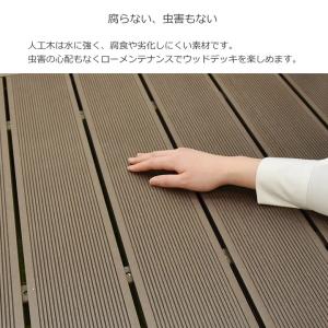 ウッドデッキ 人工木 0.75坪 7点セット ...の詳細画像2