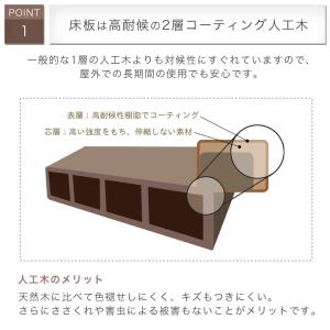 人工木 アルミ アトラス3点セット(1800型...の詳細画像3