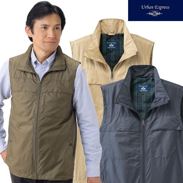 URBAN EXPRESS アーバンエクスプレス 撥水加工裏地メッシュベスト 収納力抜群5ポケット ...