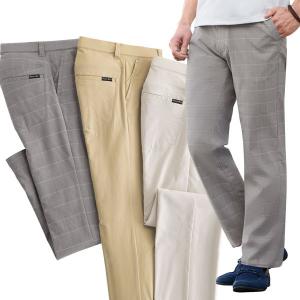 Huntington Club ハンティントン・クラブ 裏起毛チドリ柄ストレッチ