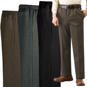 Huntington Club ハンティントン・クラブ 裏起毛チドリ柄ストレッチ