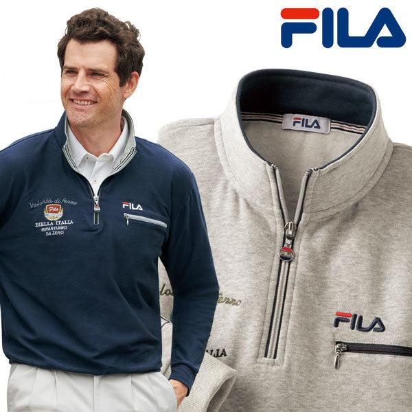 FILA フィラ 裏起毛ジップアップトレーナー 肌ざわりの良い暖か裏起毛素材 ファスナー付き胸ポケッ...