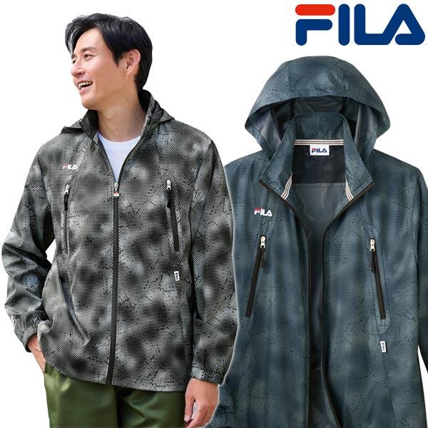 FILA フィラ 快適ベンチレーションアウター はっ水加工 メッシュ裏地 フード取り外し可 蒸れにく...