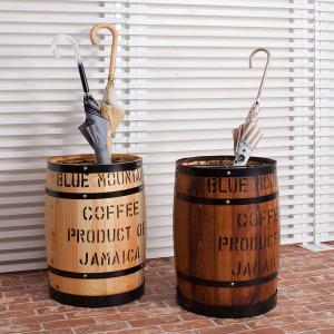 樽型収納 木樽 バレル 中サイズ 直径30cm 高さ43cm コーヒー樽