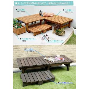 デッキ縁台 ステップ台 幅90×奥行45cm ...の詳細画像2