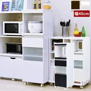 HAGIHARA 萩原 キッチンワゴン(ホワイト) MW-6709WH : Fujita Japan