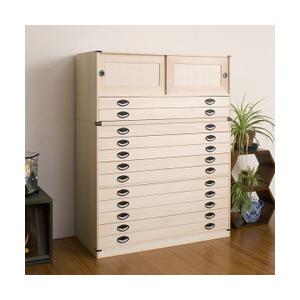 桐引戸付きタンス引き出し2段+桐タンス引き出し10段 HI-2004