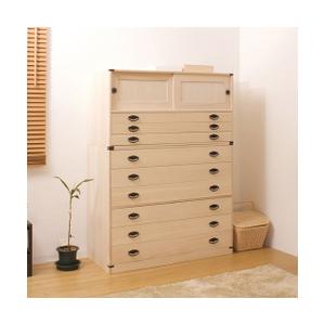 桐引戸付きタンス引き出し3段+桐タンス引き出し6段 HI-3003