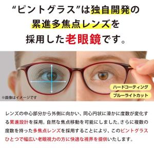 老眼鏡 累進多焦点レンズ ピントグラス PIN...の詳細画像1