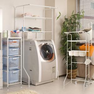 突っ張り ランドリーラック 洗濯機ラック ランドリー収納 幅64.5〜90cm