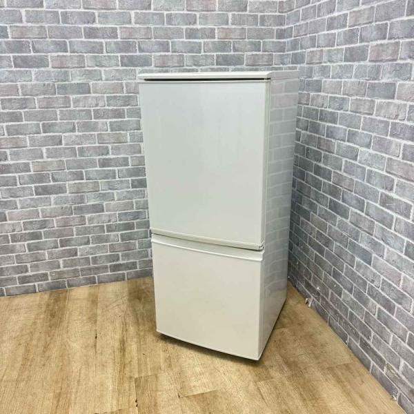 冷蔵庫 2ドア 137L どっちもドア シャープ SJ-D14B-W 2016年製 中古