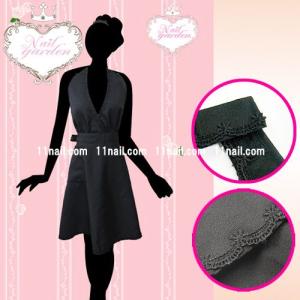 ネイルガーデン サロンエプロン ブラック黒 Indicare Co In