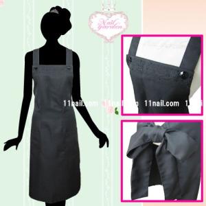 ネイルガーデン サロンエプロン ブラック黒 Optima Moving Com