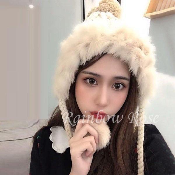 帽子 レディース ニット帽 ハット もこもこ 暖かい かわいい 裹起毛 韓国風 秋 冬 学生 彼女 ...