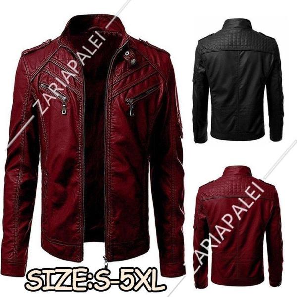 ライダース ジャケット メンズ アウター レザージャケット ブルゾン ミリタリージャケット シングル...
