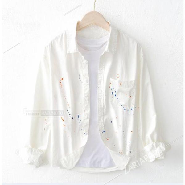 シャツ メンズ 長袖 カジュアルシャツ メンズ シャツ 開襟 シャツ トップス 夏 父の日 新作