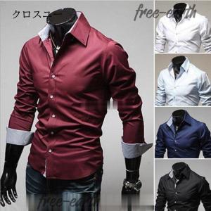 シャツ メンズ Tシャツ 長袖 開襟 ワイシャツ...の商品画像