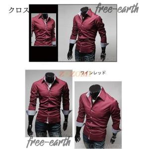 シャツ メンズ Tシャツ 長袖 開襟 ワイシャ...の詳細画像5
