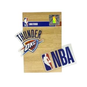 NBA オクラホマシティ・サンダー ロゴステッカー (2枚入り) NBA88147 ( バスケットボール バスケグッズ サンダー シール )