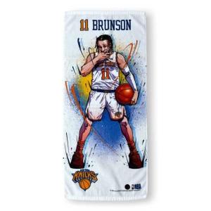 NBA ニューヨーク・ニックス イラストフェイスタオル #11 ジェイレン・ブランソン NBA88175 ( バスケ 公式 タオル ブランソン 三辺 詩音 )