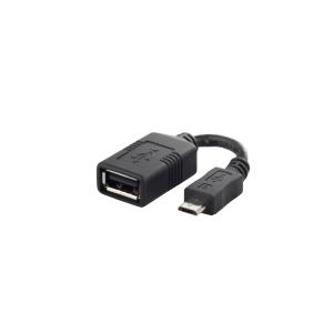 USB変換アダプター USB-microB:USB-Aメス ブラック BSMPC11C01BK｜123mk